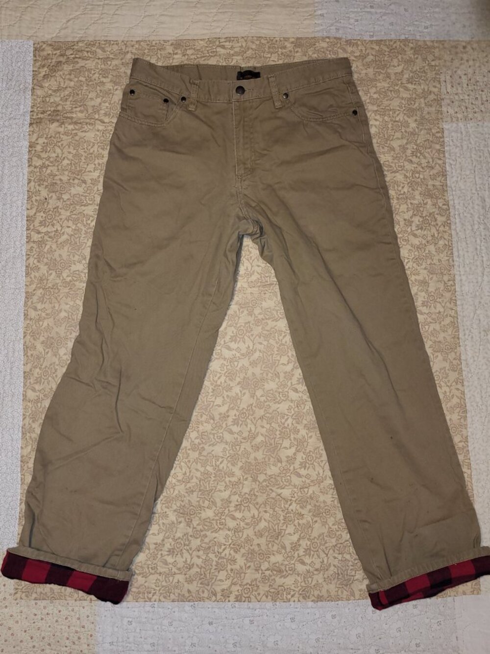 Northwest Territory Flannel Lined Cotton Twill Work pants Mens' Size 32x30